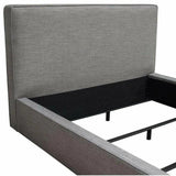 Modern Grey Low Profile Bed Frame-Beds-Diamond Sofa-LOOMLAN