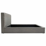 Modern Grey Low Profile Bed Frame-Beds-Diamond Sofa-LOOMLAN