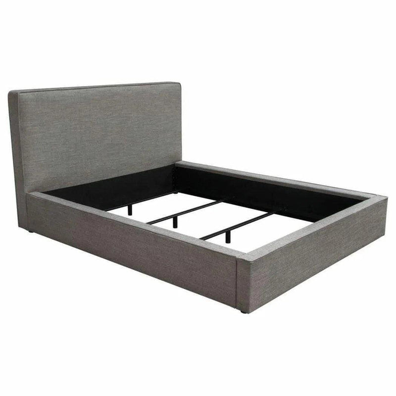 Modern Grey Low Profile Bed Frame-Beds-Diamond Sofa-LOOMLAN