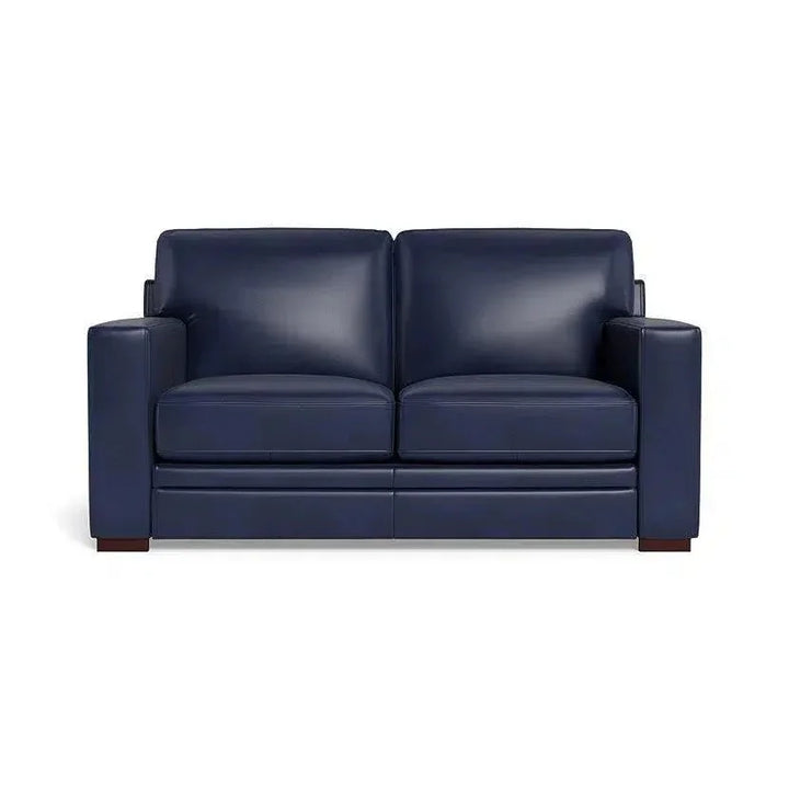 Modern Leather Loveseat With Track Arms - LOOMLAN - Uptown Sebastian - Sofas & Loveseats