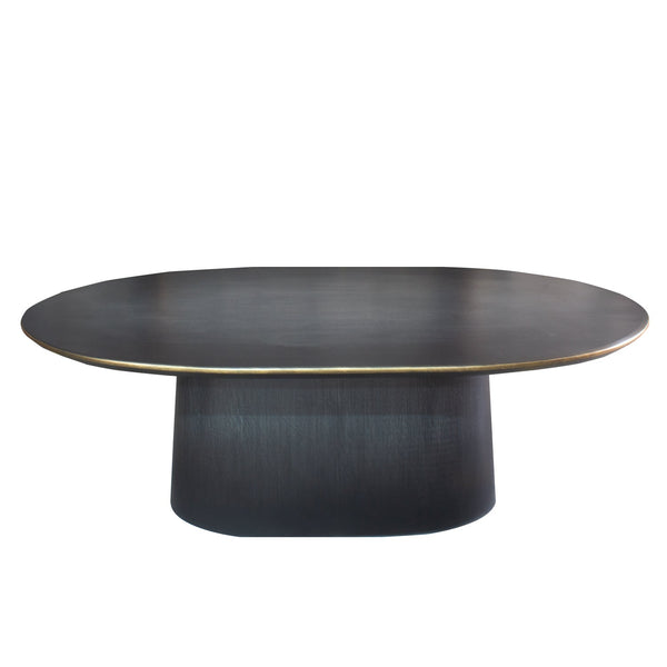 Modern Oval Black Dining Table Michelle-Dining Tables-Peninsula Home-LOOMLAN