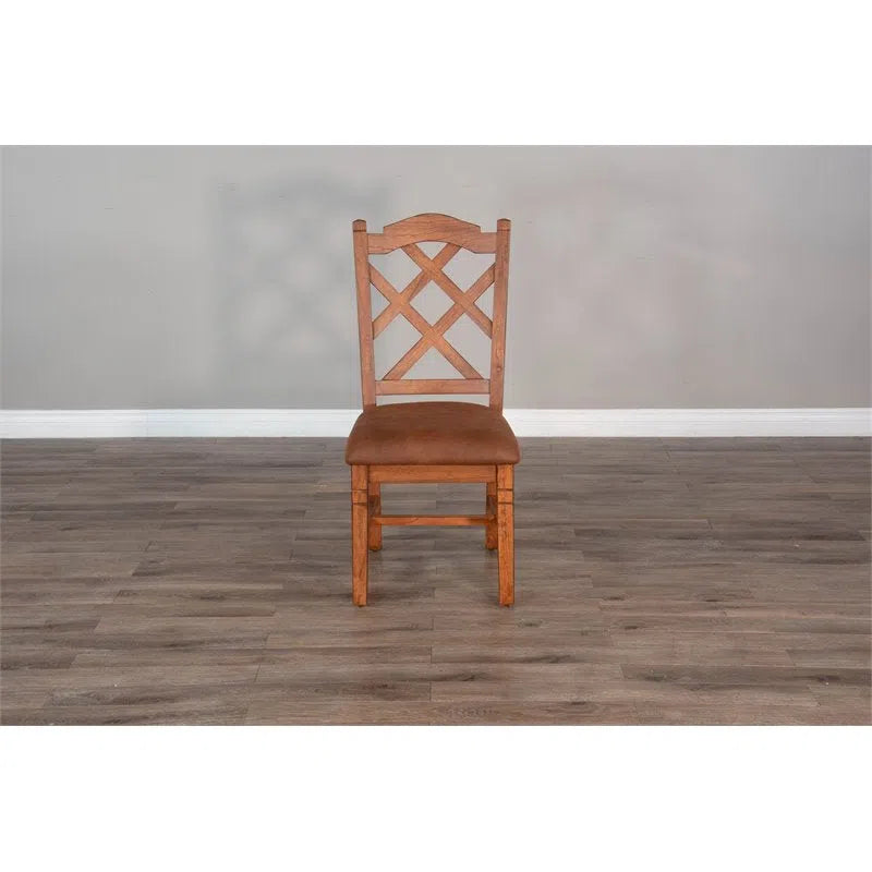 Modern Sedona Double Crossback Chair with Cushioned Seat-Dining Chairs-Sunny D-LOOMLAN