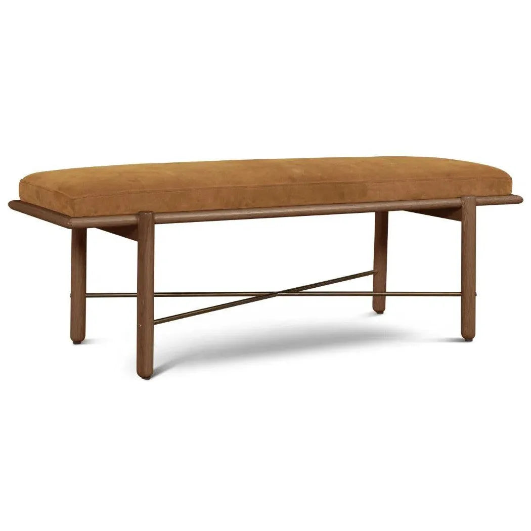 Modern Suede Bedroom Bench Preston