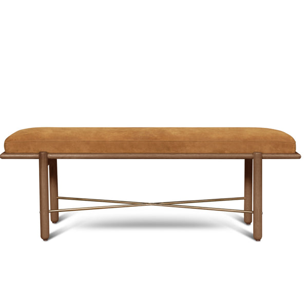 Modern Upholstered Suede Bedroom Bench Preston-Bedroom Benches-One For Victory-LOOMLAN