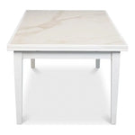 Modern White Extension Dining Table Seats 10 People