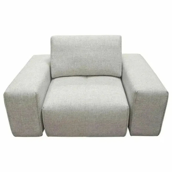 Modular 1-Seater Adjustable Backrest in Light Grey-Modular Components-Diamond Sofa-LOOMLAN