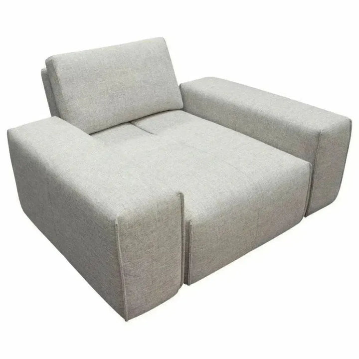 Modular 1-Seater Adjustable Backrest in Light Grey-Modular Components-Diamond Sofa-LOOMLAN