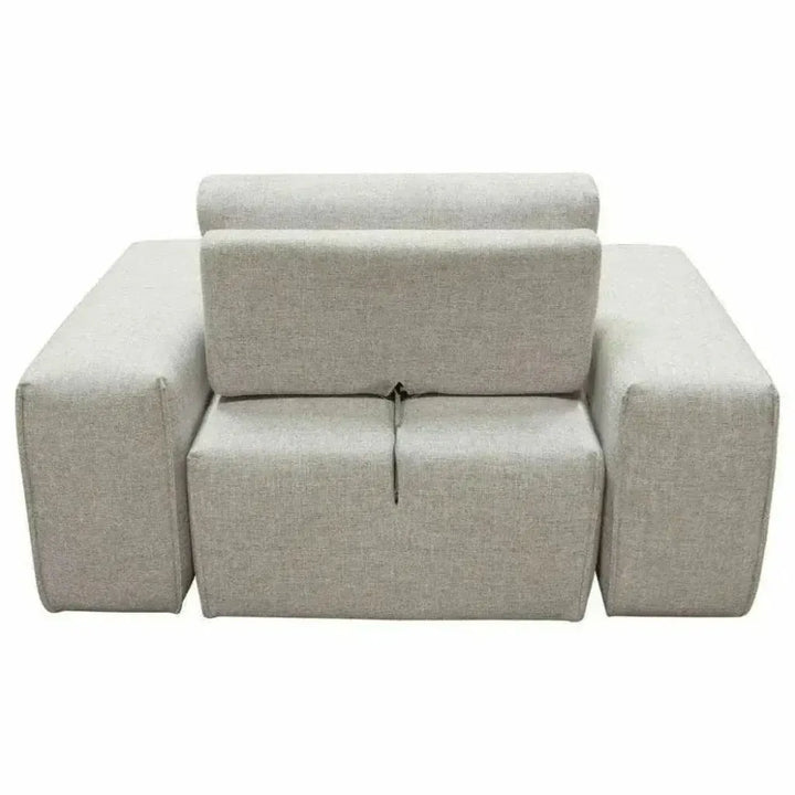 Modular 1-Seater Adjustable Backrest in Light Grey-Modular Components-Diamond Sofa-LOOMLAN