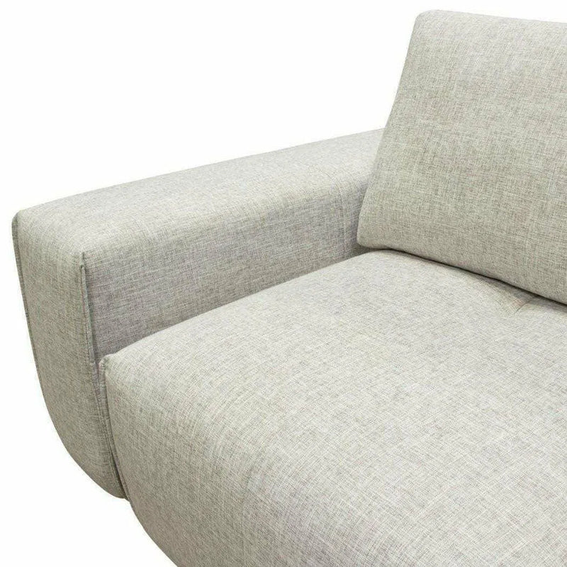 Modular 2-Seater with Adjustable Backrests in Light Grey Fabric Modular Sofas LOOMLAN By Diamond Sofa