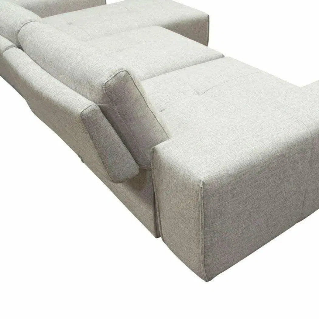 Modular 3-Seater Chaise Sectional Adjustable Backrest