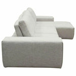 Modular 3-Seater Chaise Sectional Adjustable Backrest