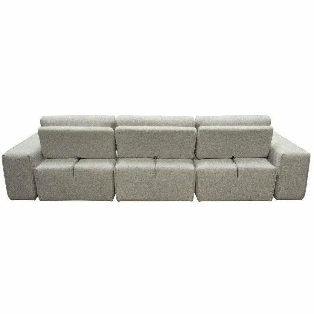 Modular 3-Seater Chaise Sectional Adjustable Backrest