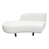Modular Armless Curved Back White Boucle Sherpa Left Chaise Modular Components LOOMLAN By Diamond Sofa