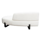 Modular Armless Curved Back White Boucle Sherpa Right Chaise Modular Components LOOMLAN By Diamond Sofa