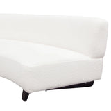 Modular Armless Curved Back White Boucle Sherpa Sofa 3PC Set Modular Sofas LOOMLAN By Diamond Sofa