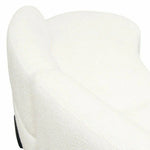 Modular Curved Back White Boucle Sofa Chaise 2PC Set