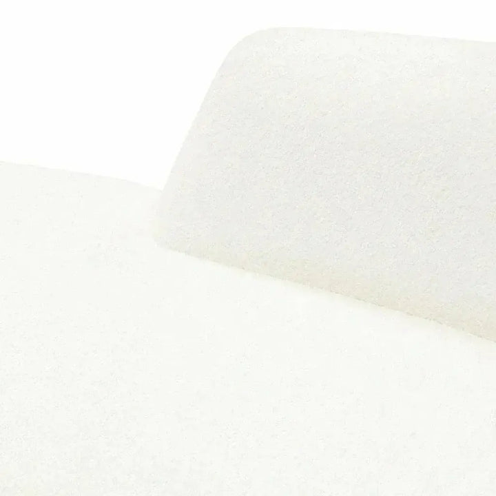 Modular Curved Back White Boucle Sofa Chaise 2PC Set-Modular Sofas-Diamond Sofa-LOOMLAN