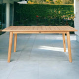 Modurn Rectangular Teak Outdoor Dining Table