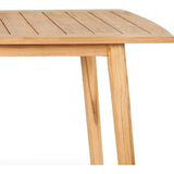 Modurn Rectangular Teak Outdoor Dining Table