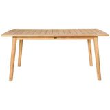 Modurn Rectangular Teak Outdoor Dining Table