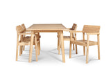 Modurn Rectangular Teak Outdoor Dining Table-Outdoor Dining Tables-HiTeak-LOOMLAN
