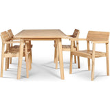 Modurn Rectangular Teak Outdoor Dining Table