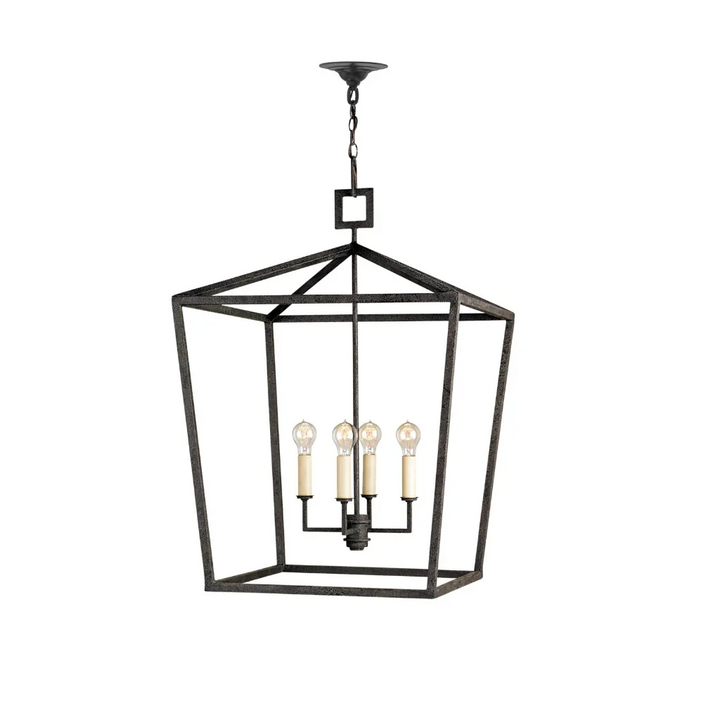 Mole Black Denison Black Grande Lantern - LOOMLAN - Currey & Co - Pendants