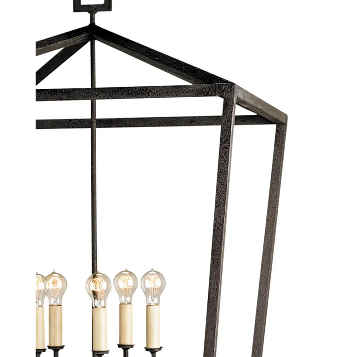 Mole Black Denison Black Grande Lantern - LOOMLAN - Currey & Co - Pendants