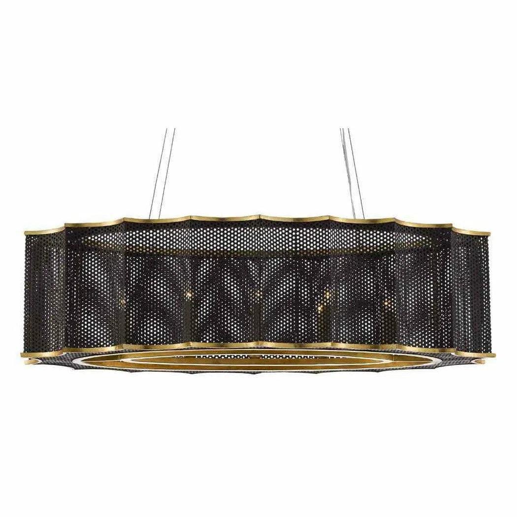 Mole Black Gold Leaf Nightwood Chandelier