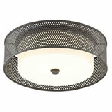 MoleBlack Notte Flush Mount-Flush Mounts-Currey & Co-LOOMLAN