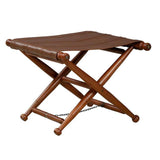 Mombasa Leather Upholstered Folding Stool