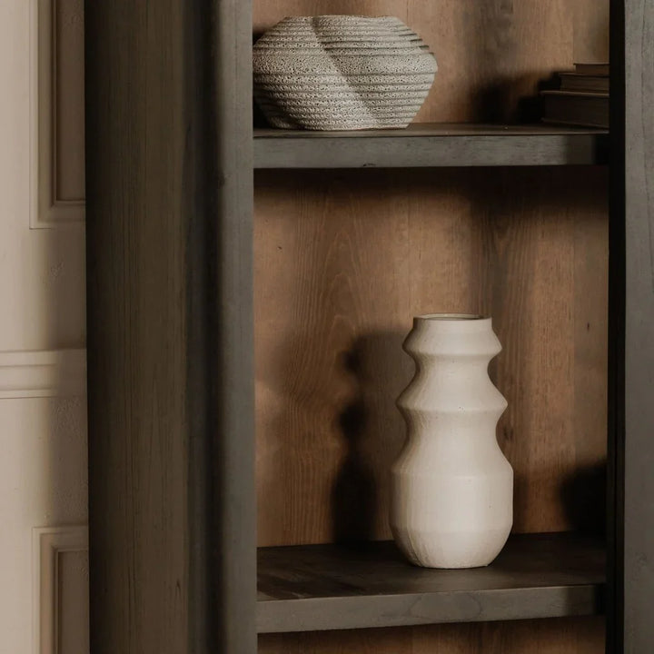 Mona Black Solid Wood With Sliding Doors Tall Cabinet - LOOMLAN - Moe's Home - Accent Cabinets