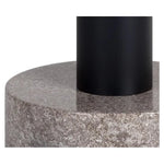 Monaco Marble Based Wooden Round End Table