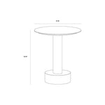 Monaco Marble Based Wooden Round End Table