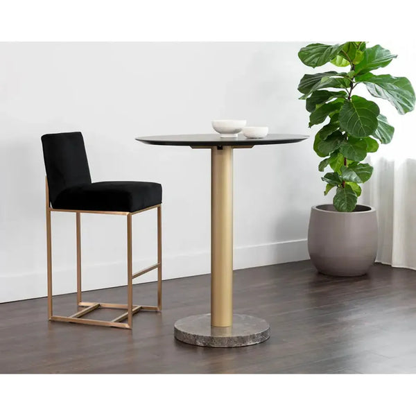 Monaco Wood Topped Round Bar Table-Bar Tables-SUNPAN-LOOMLAN