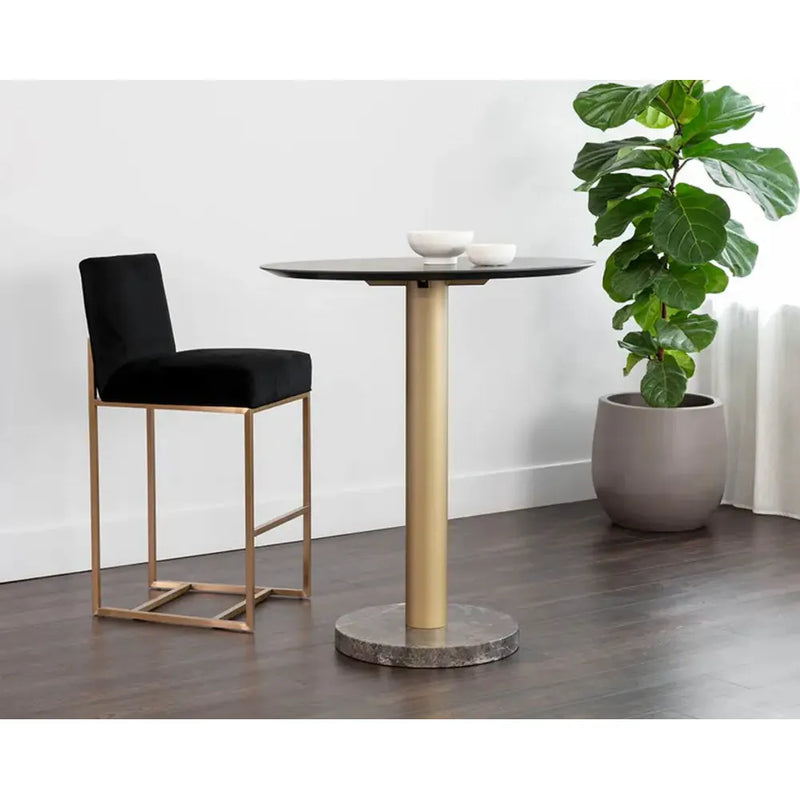 Monaco Wood Topped Round Bar Table-Bar Tables-SUNPAN-LOOMLAN