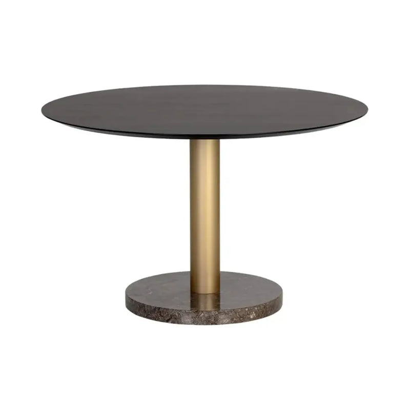 Monaco Wood Toppen Round Dining Table-Dining Tables-SUNPAN-Large-LOOMLAN