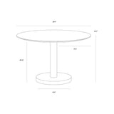 Monaco Wood Toppen Round Dining Table-Dining Tables-SUNPAN-LOOMLAN