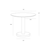 Monaco Wood Toppen Round Dining Table-Dining Tables-SUNPAN-LOOMLAN