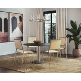 Monaco Wood Toppen Round Dining Table-Dining Tables-SUNPAN-LOOMLAN