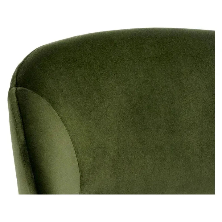 Monae Leather Chic Barrel Counter Stool - LOOMLAN - SUNPAN - Counter Stools