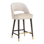 Monae Leather Chic Barrel Counter Stool