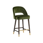 Monae Leather Chic Barrel Counter Stool