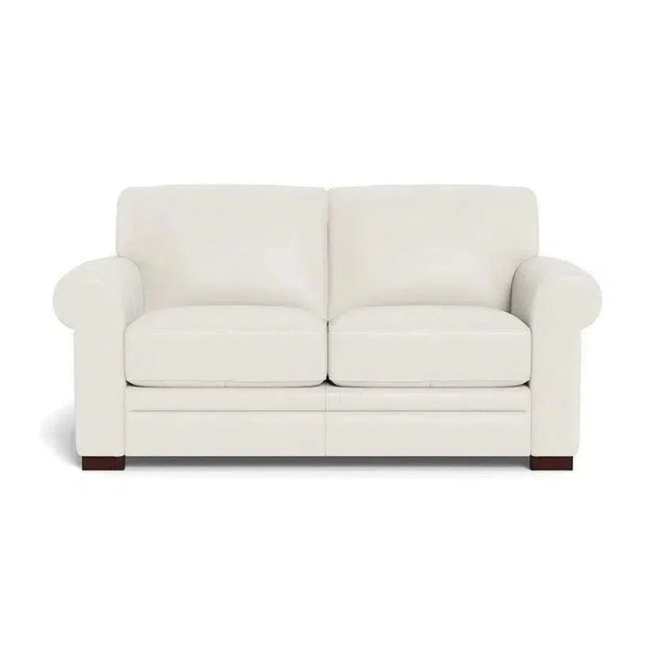 Mondern Leather Loveseat With Rolled Arms - LOOMLAN - Uptown Sebastian - Sofas & Loveseats
