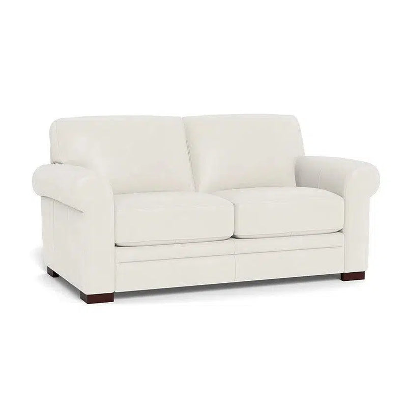 Wenton Mondern Leather Loveseat With Rolled Arms Sofas & Loveseats LOOMLAN By Uptown Sebastian