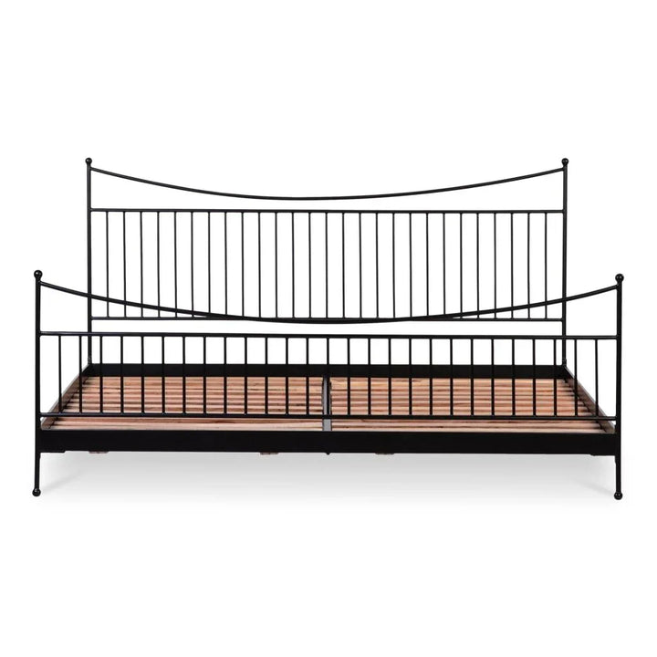 Monet Black Iron Frame Design Bed - LOOMLAN - Moe's Home - Beds