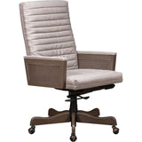 Montauk Leather Executive Swivel Chair-Office Chairs-Olivia + Quinn-Anniston Slate-LOOMLAN