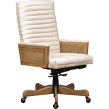 Montauk Leather Executive Swivel Chair-Office Chairs-Olivia + Quinn-Ashland Pearl-LOOMLAN