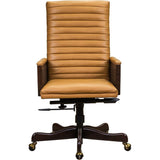 Montauk Leather Executive Swivel Chair-Office Chairs-Olivia + Quinn-LOOMLAN