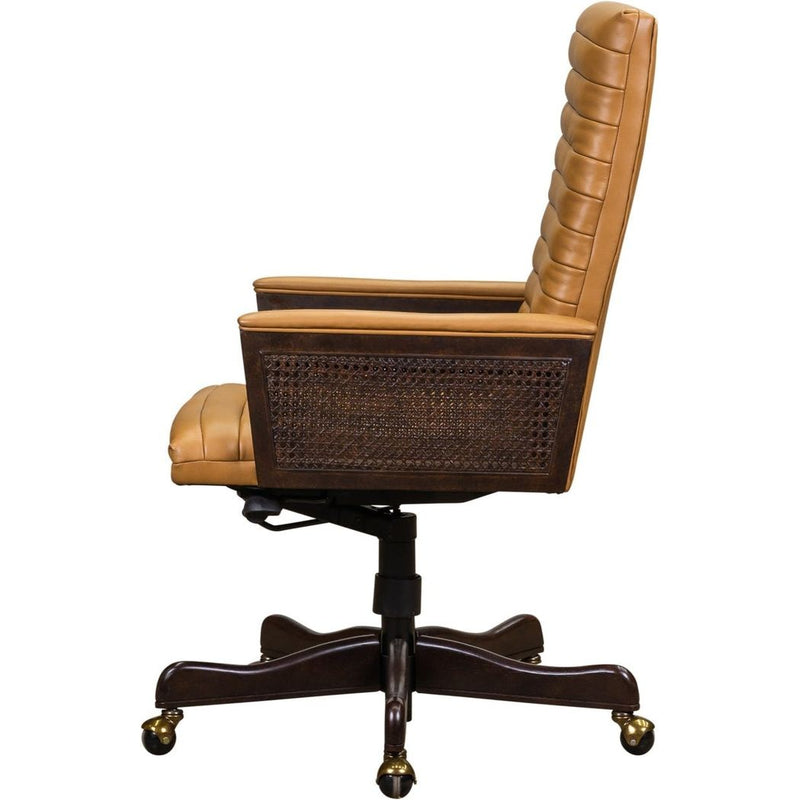 Montauk Leather Executive Swivel Chair-Office Chairs-Olivia + Quinn-LOOMLAN